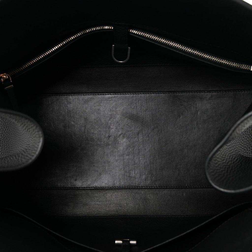 Matte Grained Calfskin EW Margaux Black