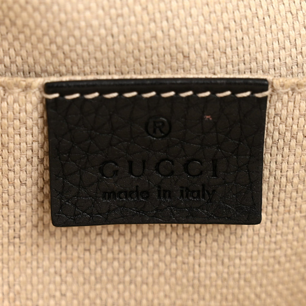 Pebbled Calfskin Small Soho Disco Bag Black