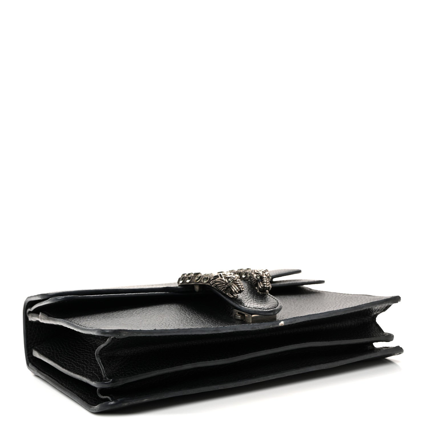 Pebbled Calfskin Small Dionysus Shoulder Bag Black