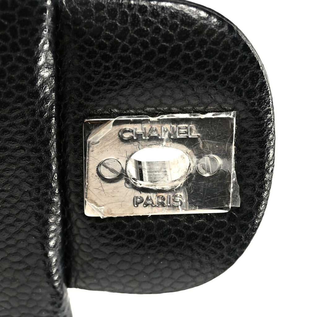 Caviar Quilted Mini Square Flap Black