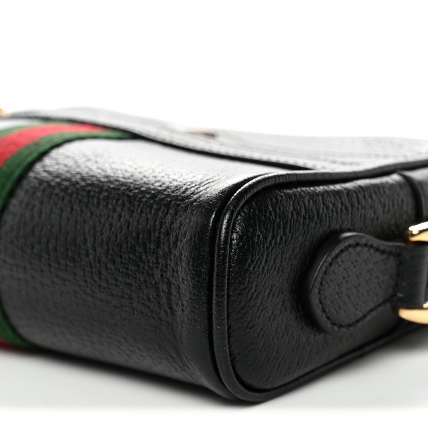 Calfskin Web Mini Ophidia Shoulder Bag Black