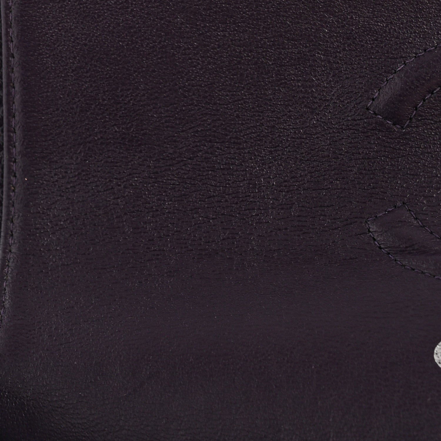 Caviar Quilted Small Double Flap Dark Purple