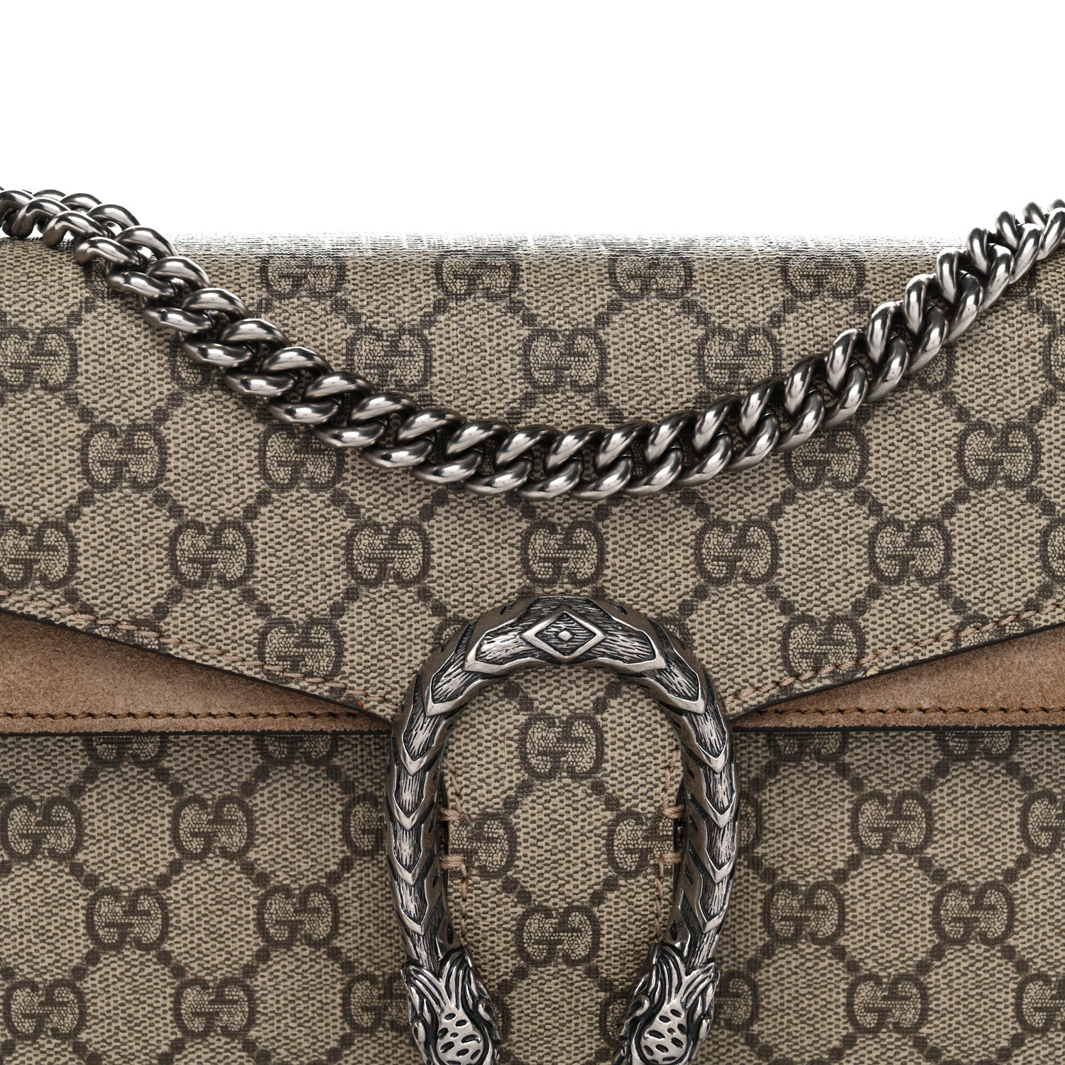 GG Supreme Monogram Small Dionysus Shoulder Bag Taupe