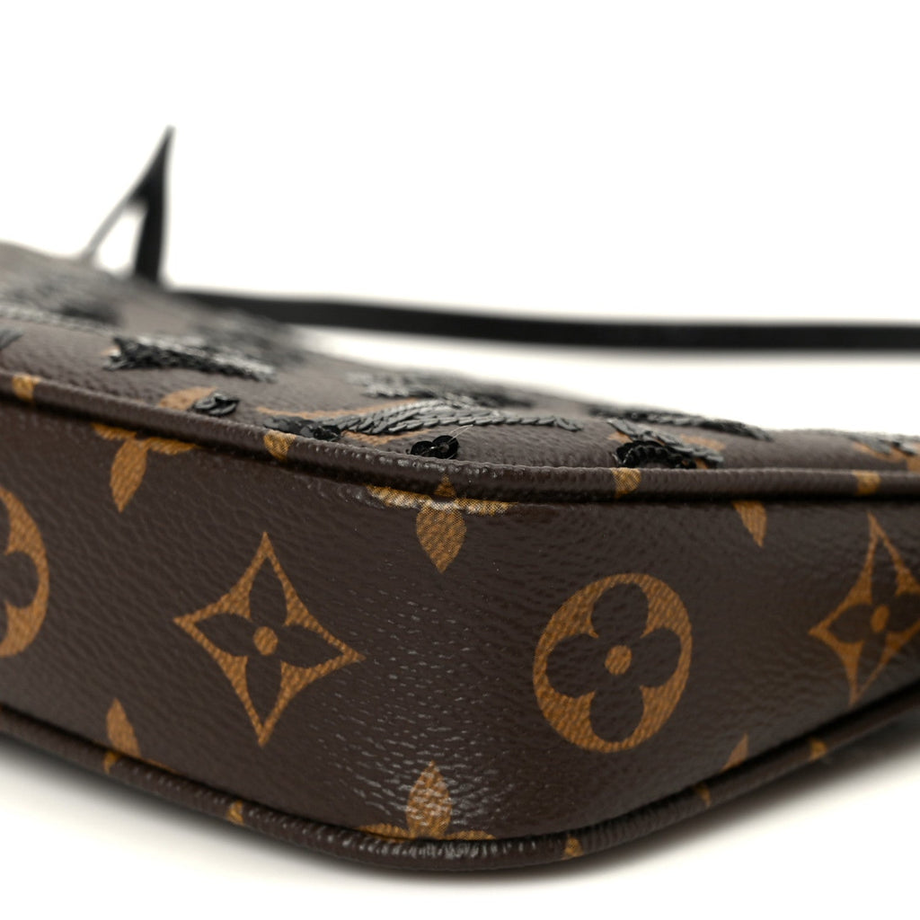 Monogram Sequins Pochette Accessories Black