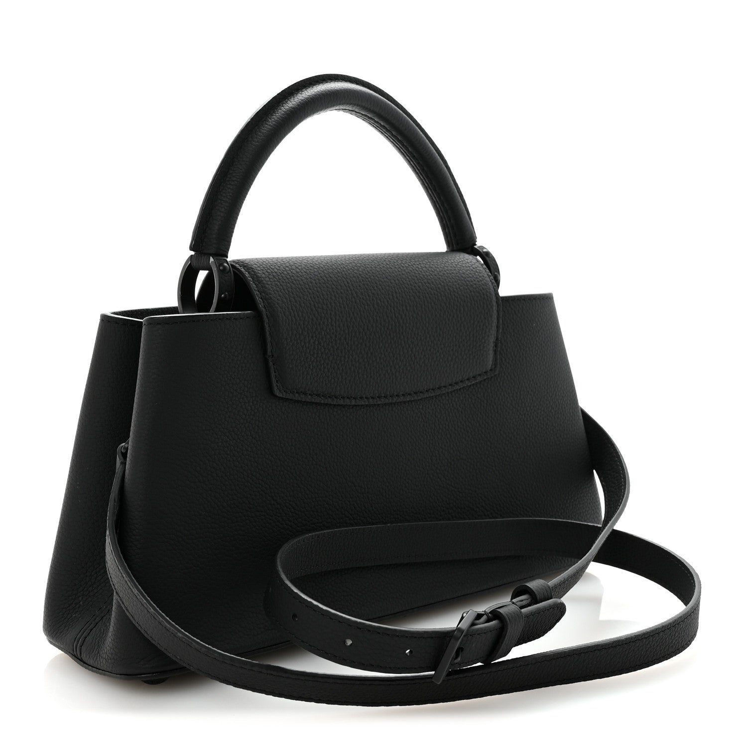 Taurillon Capucines East West MM Matte Black