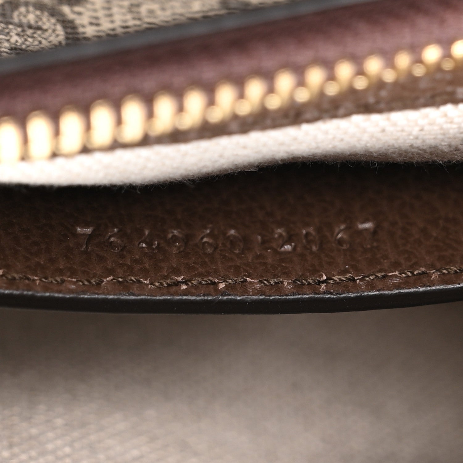 GG Supreme Monogram Textured Dollar Calfskin Mini Ophidia Chain Bag Beige Ebony