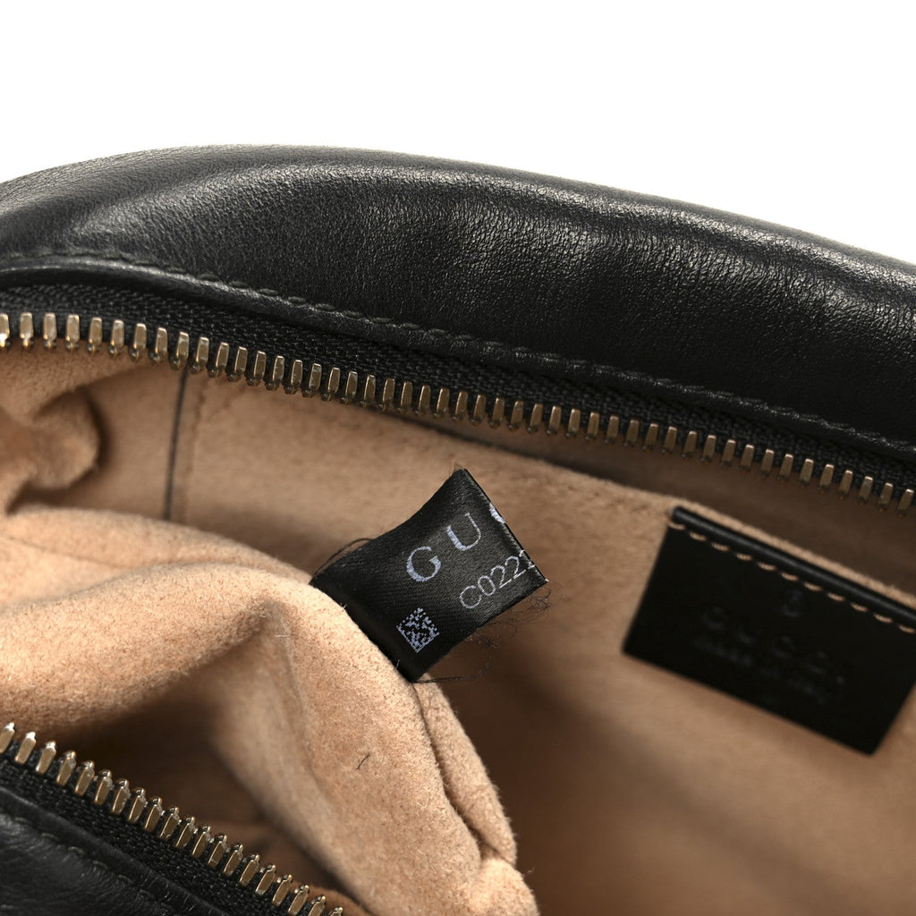 Calfskin Matelasse Small GG Marmont Chain Shoulder Bag Black