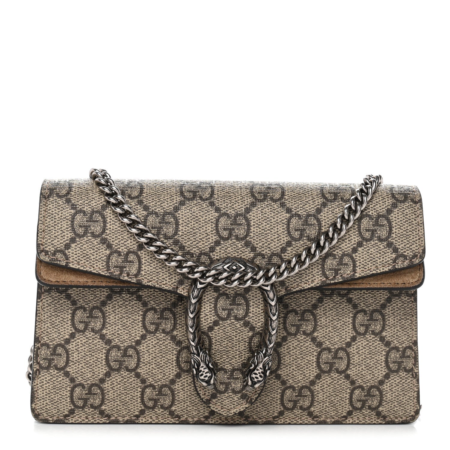GG Supreme Monogram Super Mini Dionysus Shoulder Bag Taupe