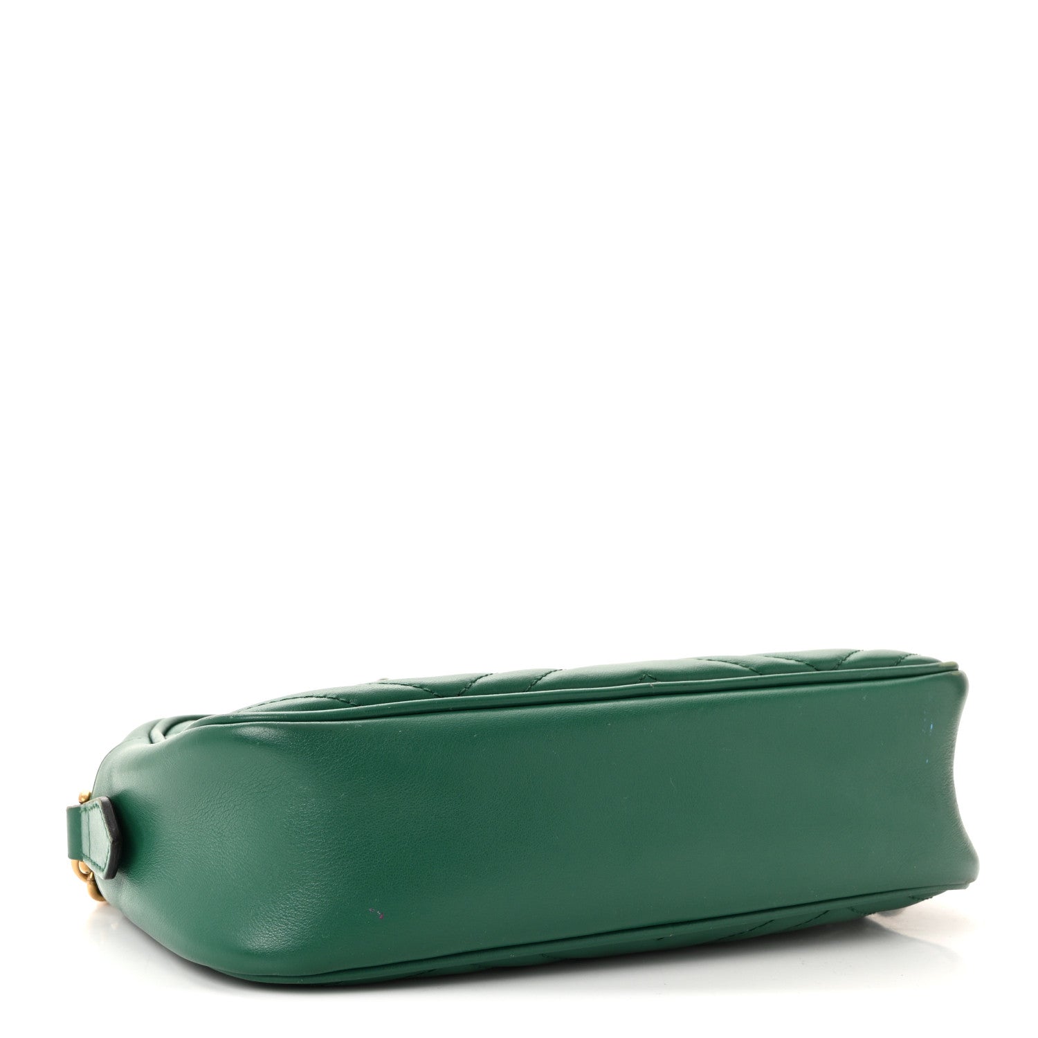 Calfskin Matelasse Small GG Marmont Chain Shoulder Bag Emerald Green