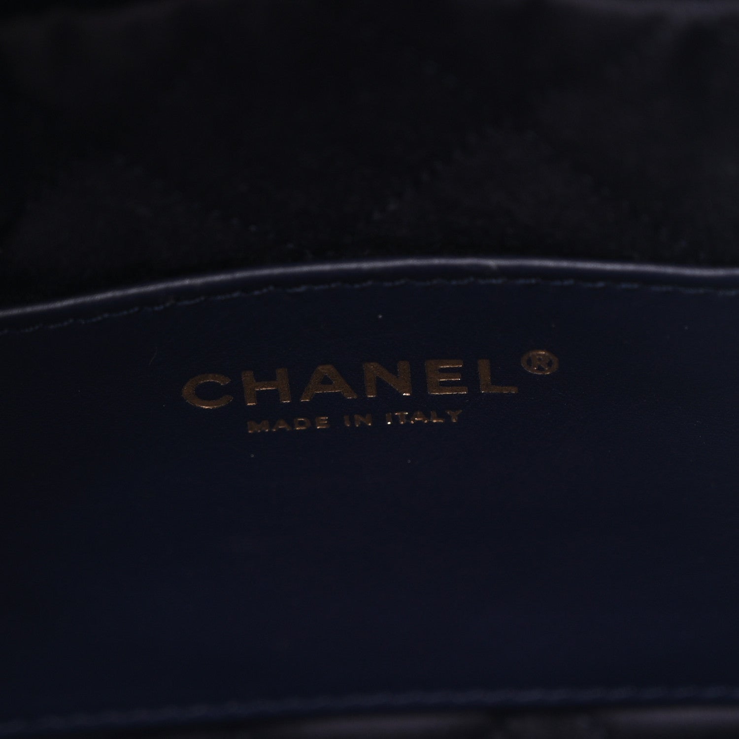 Shiny Calfskin Quilted Mini Chanel 22 Navy Blue
