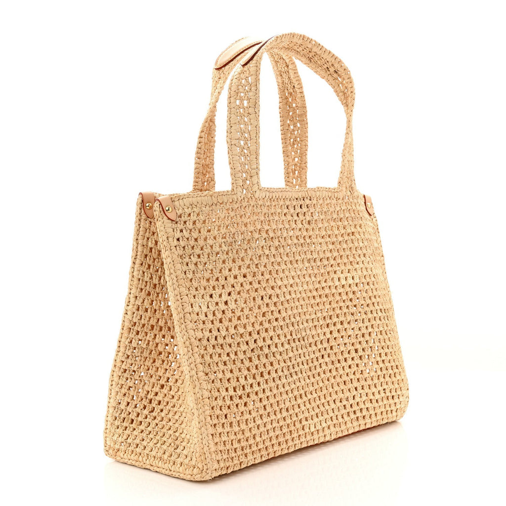 Raffia Calfskin By The Pool OnTheGo MM Natural