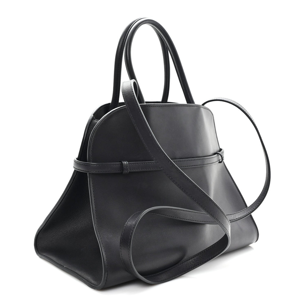 Polished Saddle Calfskin Soft Margaux 12 Black