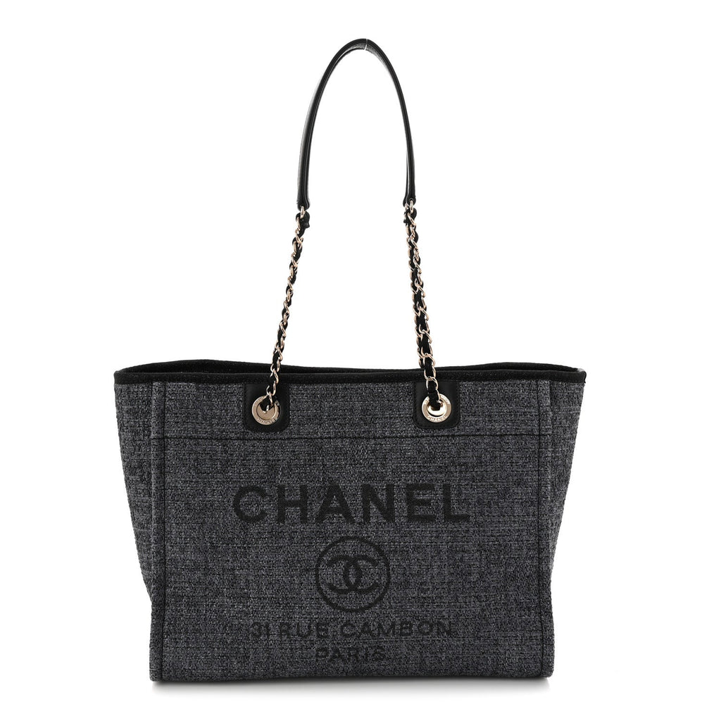 Woven Straw Raffia Small Deauville Tote Blue
