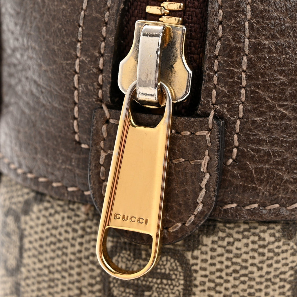 GG Supreme Monogram Web Small Ophidia Shoulder Bag Brown