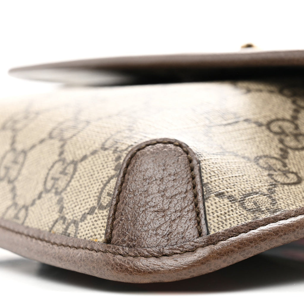 GG Supreme Monogram Neo Vintage Web Belt Bag Brown