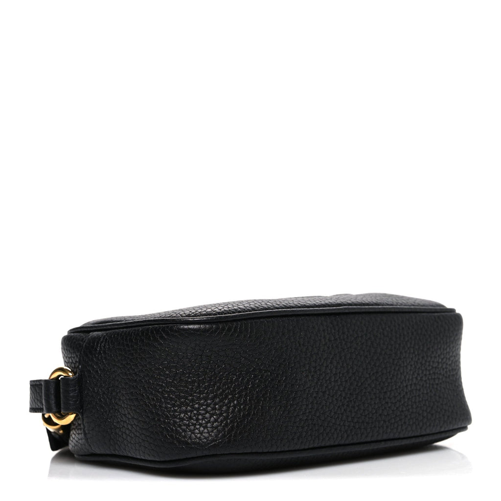 Pebbled Calfskin Mini Soho Disco Bag Black