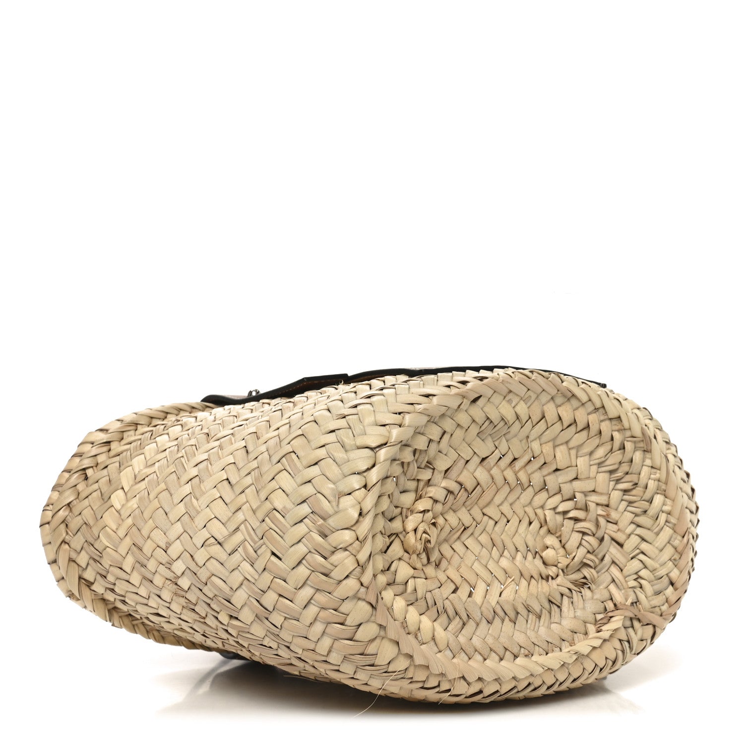 Raffia Small Basket Tote Bag Natural Tan