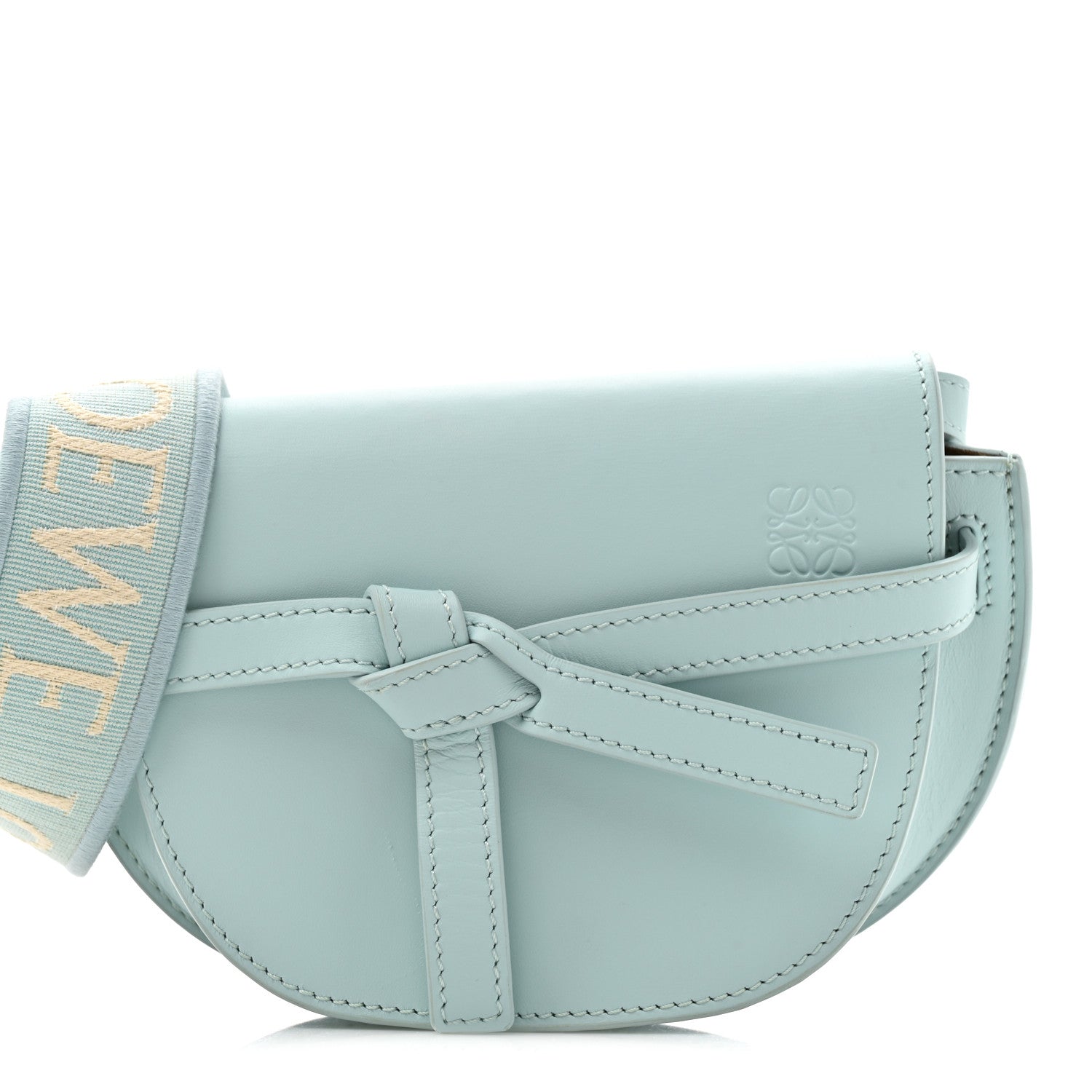 Calfskin Mini Gate Dual Bag Abyss Blue