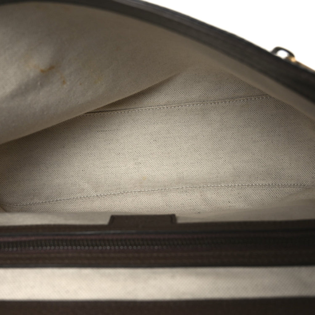 Tender GG Supreme Monogram Textured Dollar Calfskin Ophidia Messenger Bag Beige Ebony Dark Brown