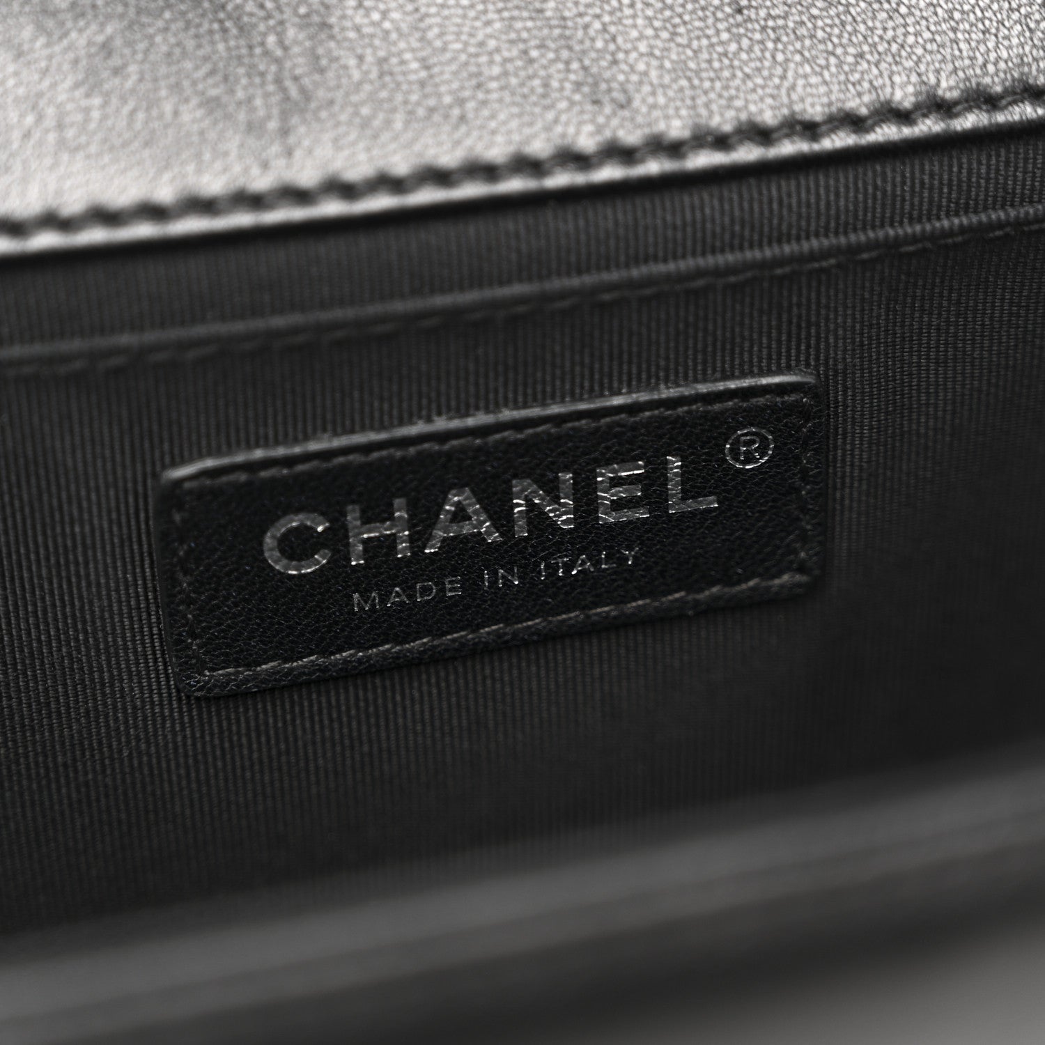 Lambskin Quilted Medium Boy Flap Black