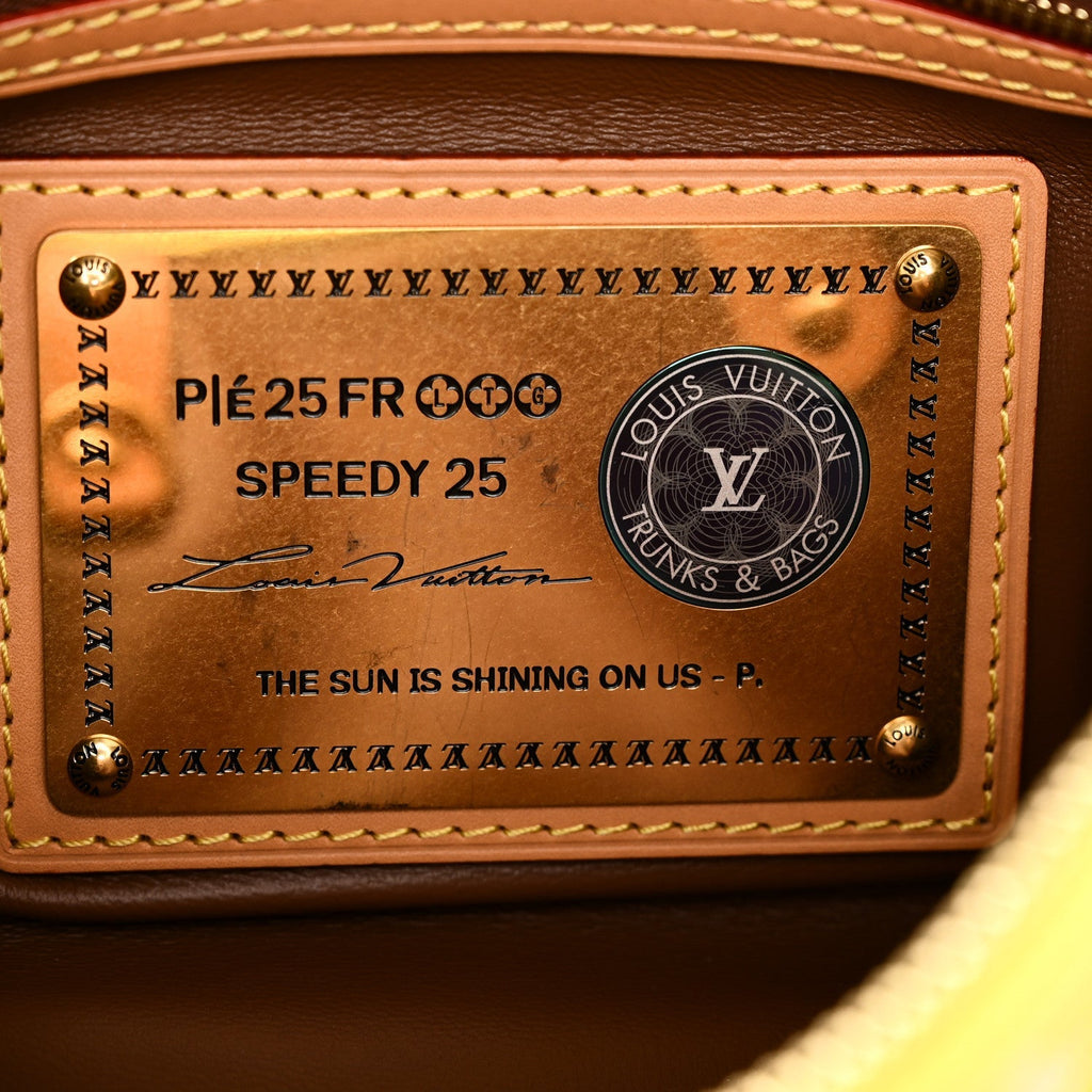 Calfskin Monogram Speedy P9 Bandouliere 25 Lemonade Yellow