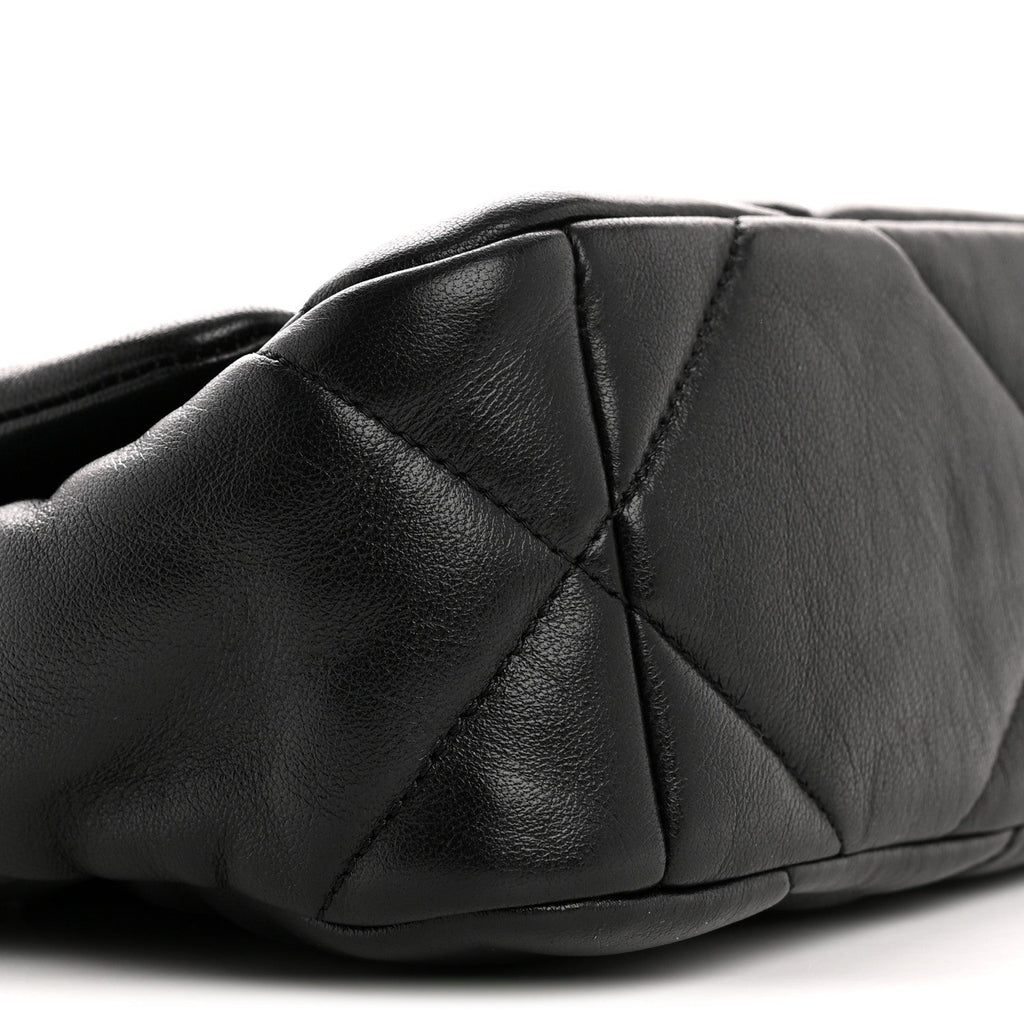 Lambskin Quilted Medium Chanel 19 Flap Black