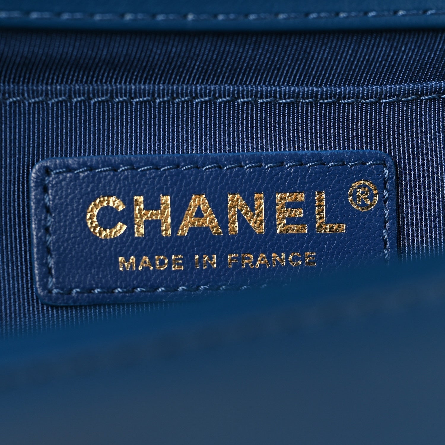 Calfskin Quilted Medium Boy Top Handle Flap Blue