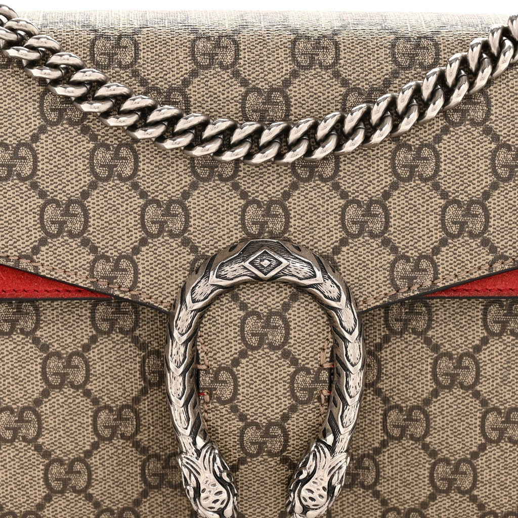 GG Supreme Monogram Small Dionysus Shoulder Bag Red