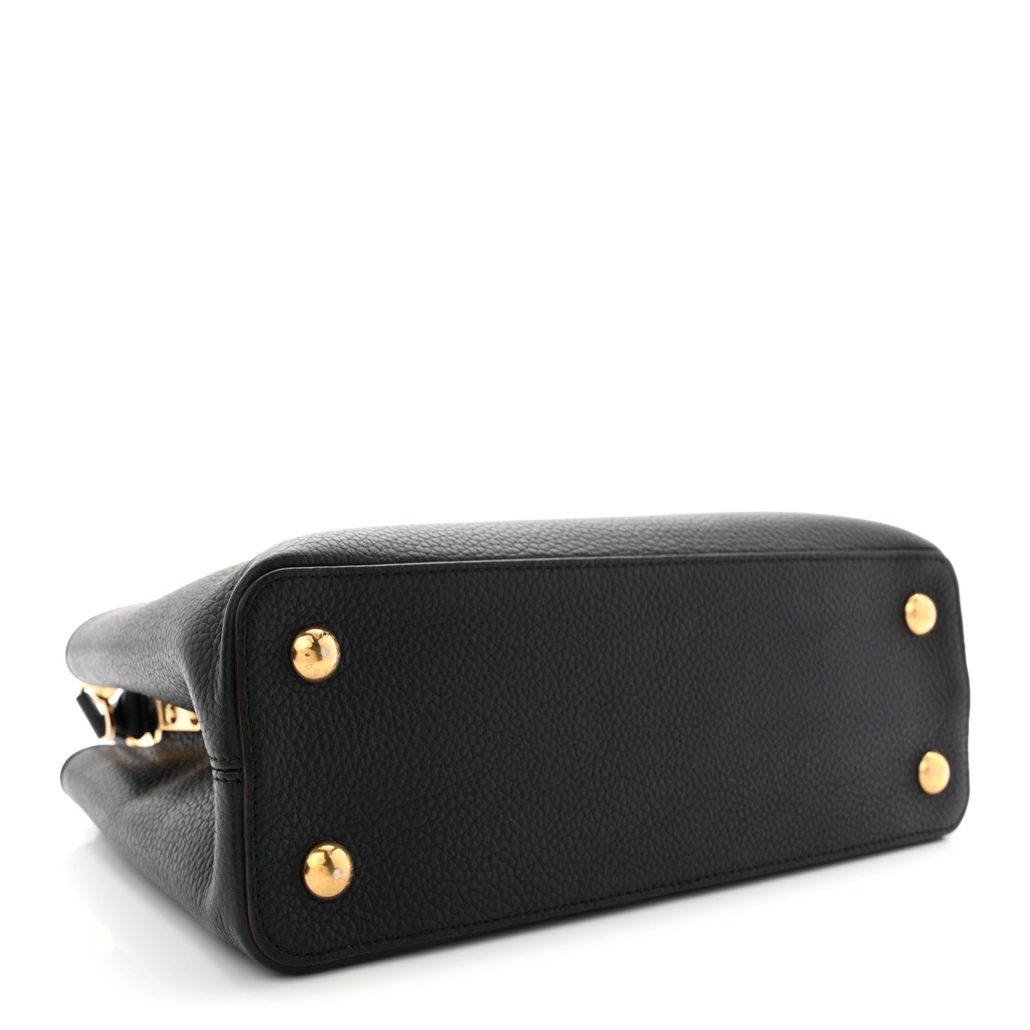 Taurillon Capucines MM Black Fuchsia