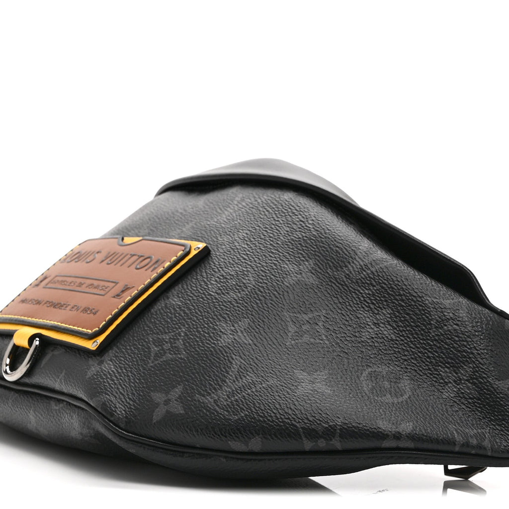Monogram Eclipse Epi Gaston Label Discovery Bumbag Black Savan Yellow