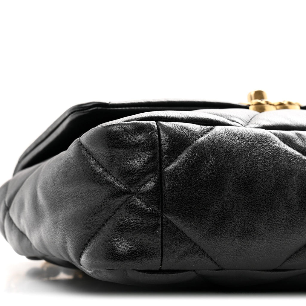 Lambskin Quilted Medium Chanel 19 Flap Black