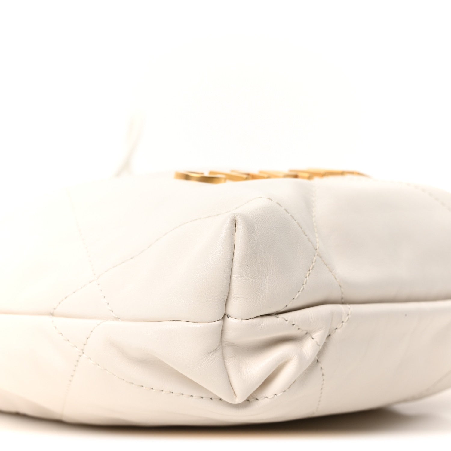 Shiny Calfskin Quilted Mini Chanel 22 White
