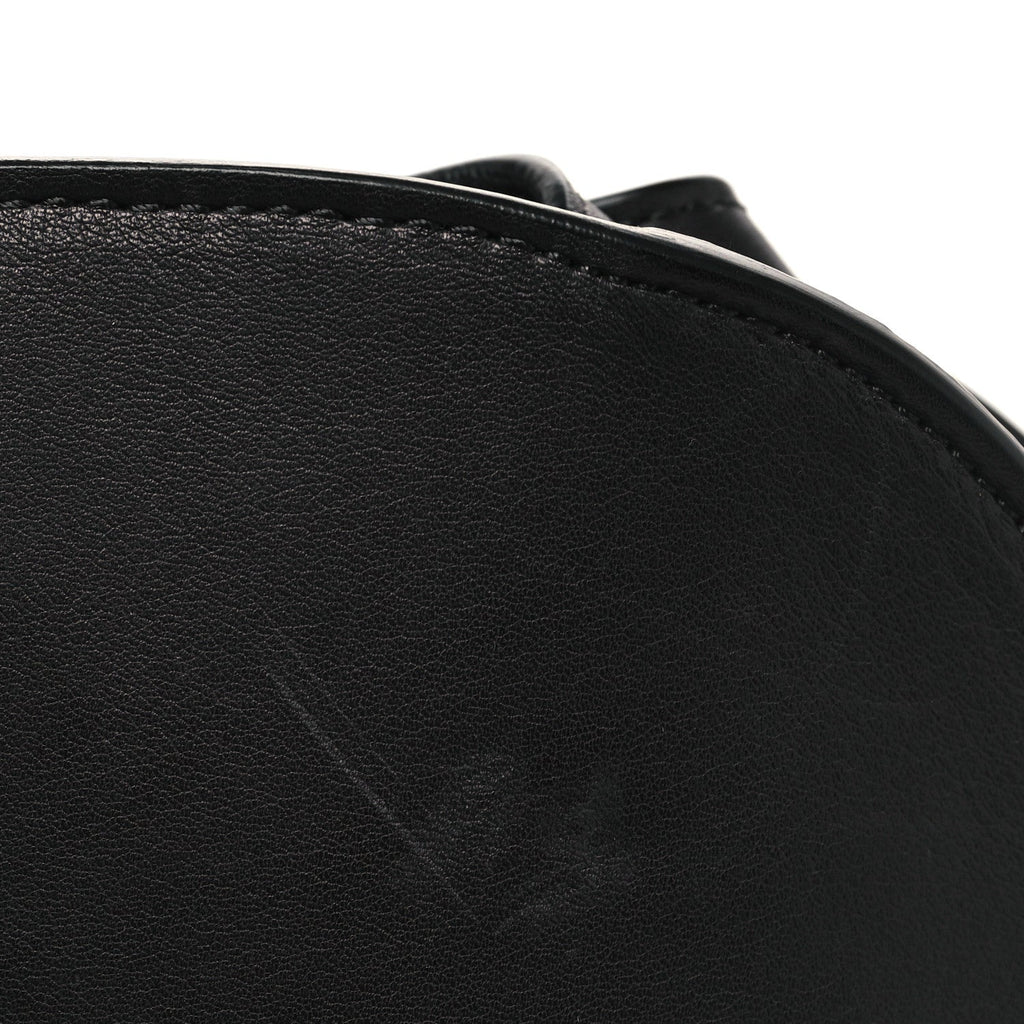Polished Saddle Calfskin Soft Margaux 17 Black