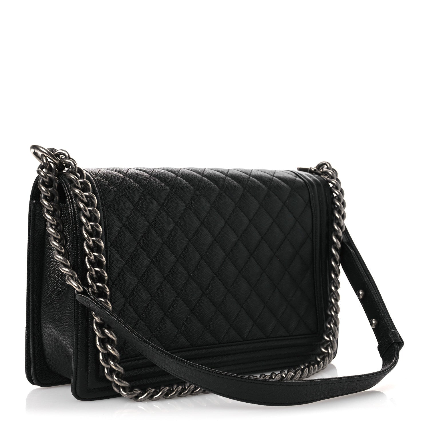 Caviar Quilted New Medium Boy Flap Black