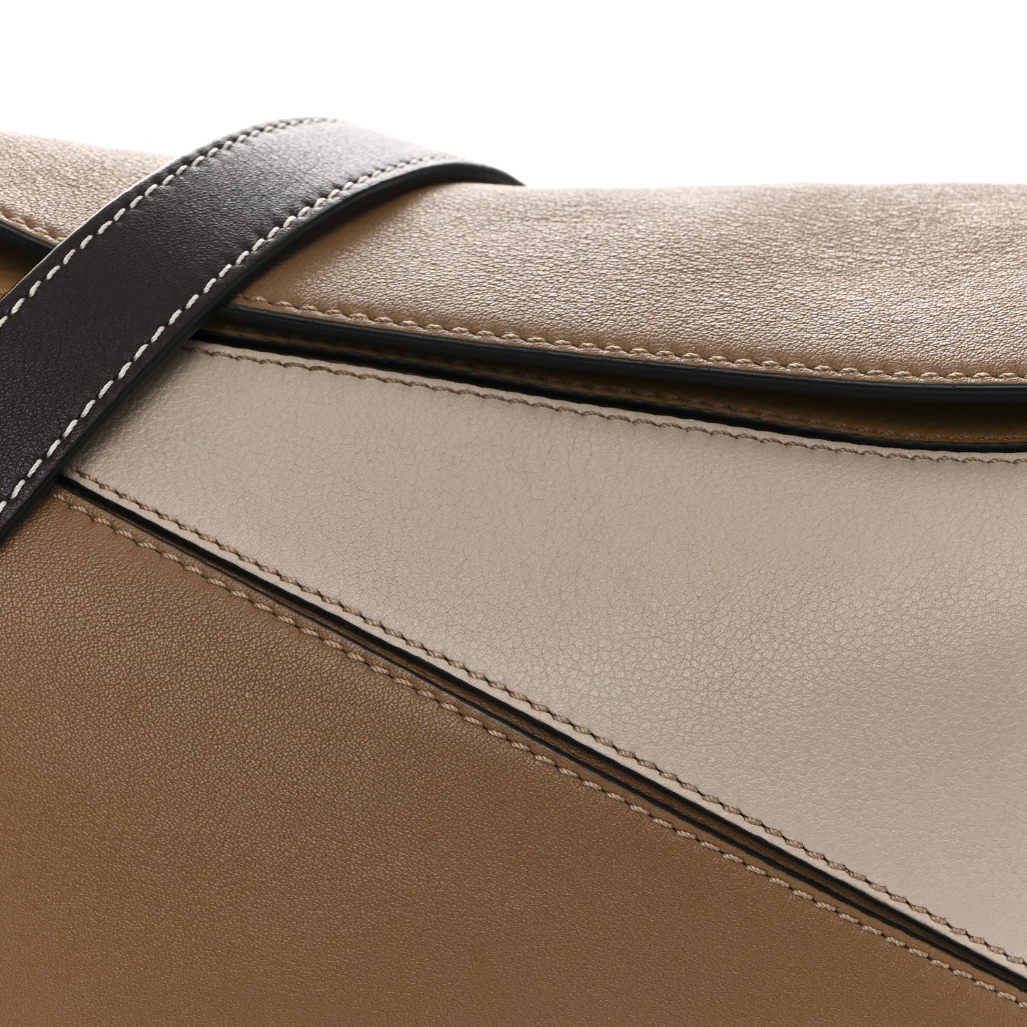 Calfskin Small Puzzle Bag Mocca Multicolor
