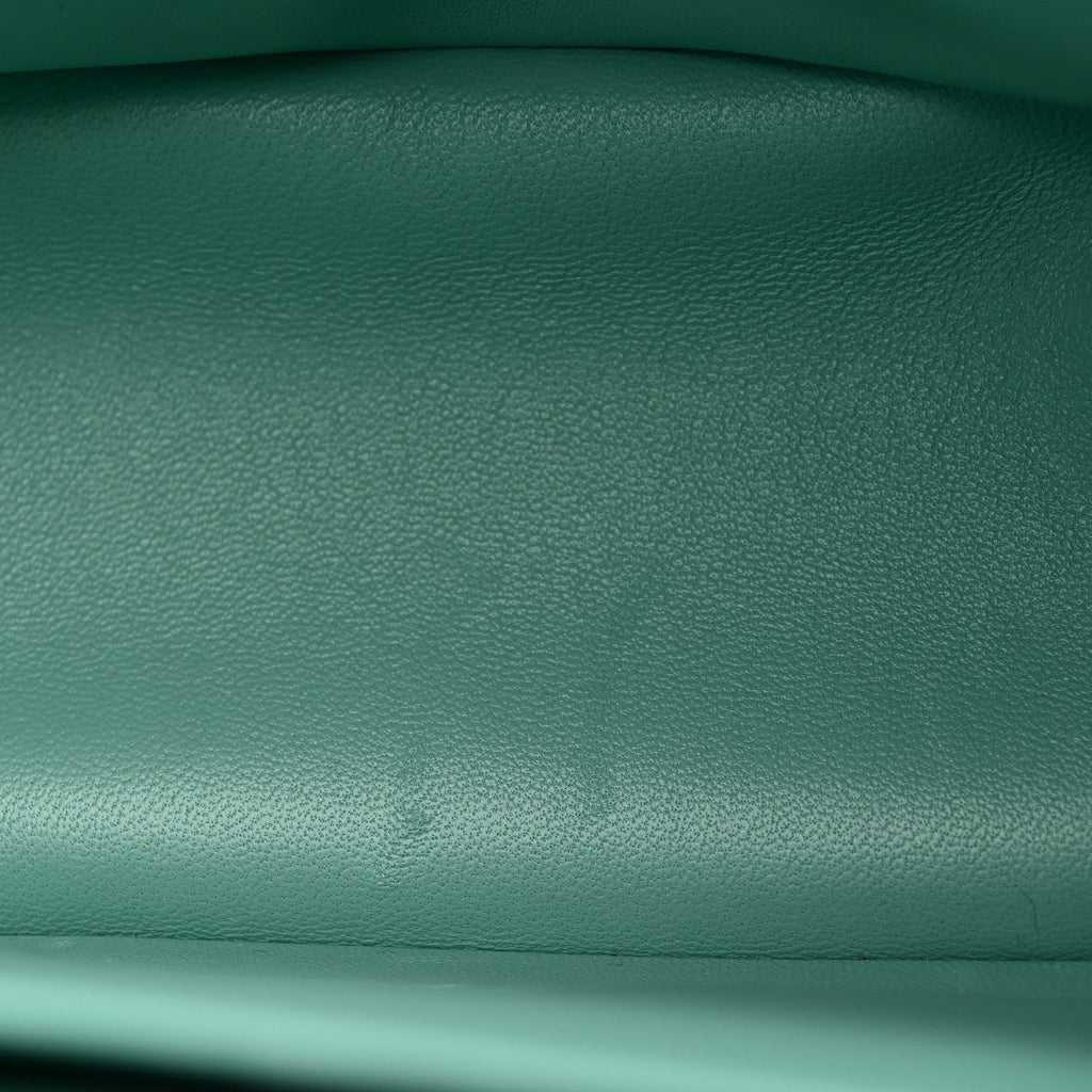 Caviar Quilted Jumbo Double Flap Light Green
