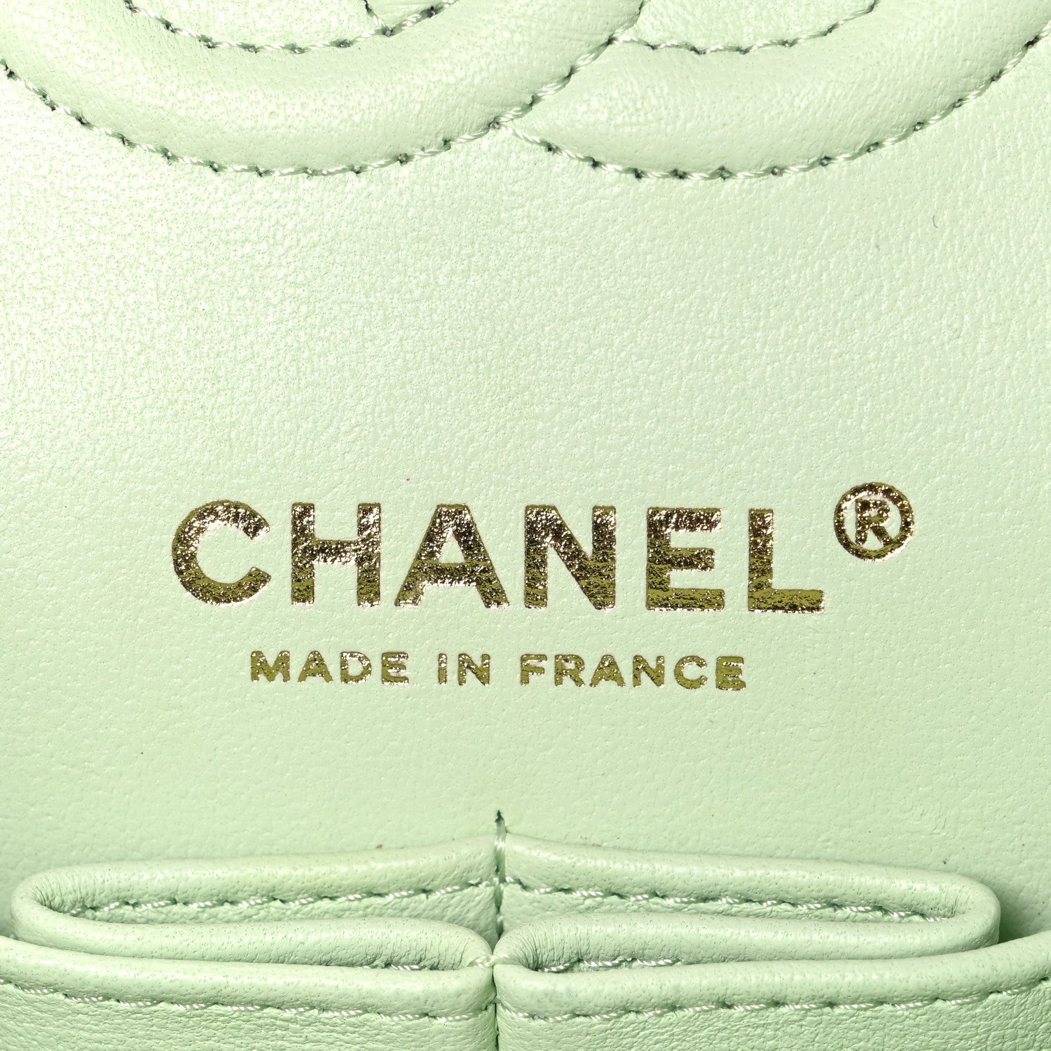 Caviar Quilted Small Double Flap Light Green