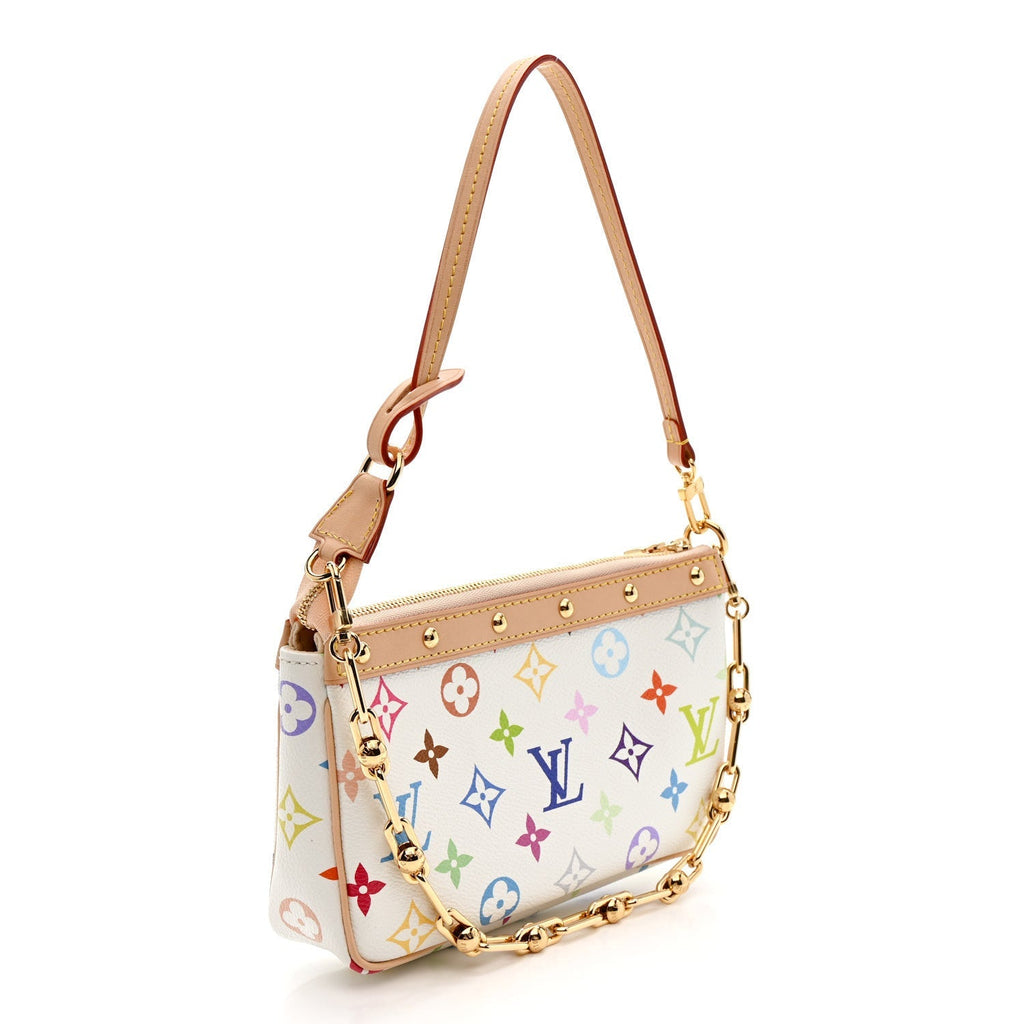 LV X TM Monogram Multicolor Pochette Accessories White