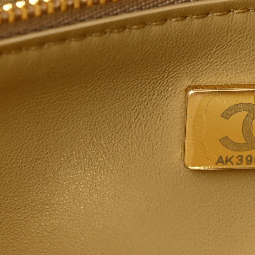 Suede Calfskin Small Souplissimo Maxi Flap Dark Beige