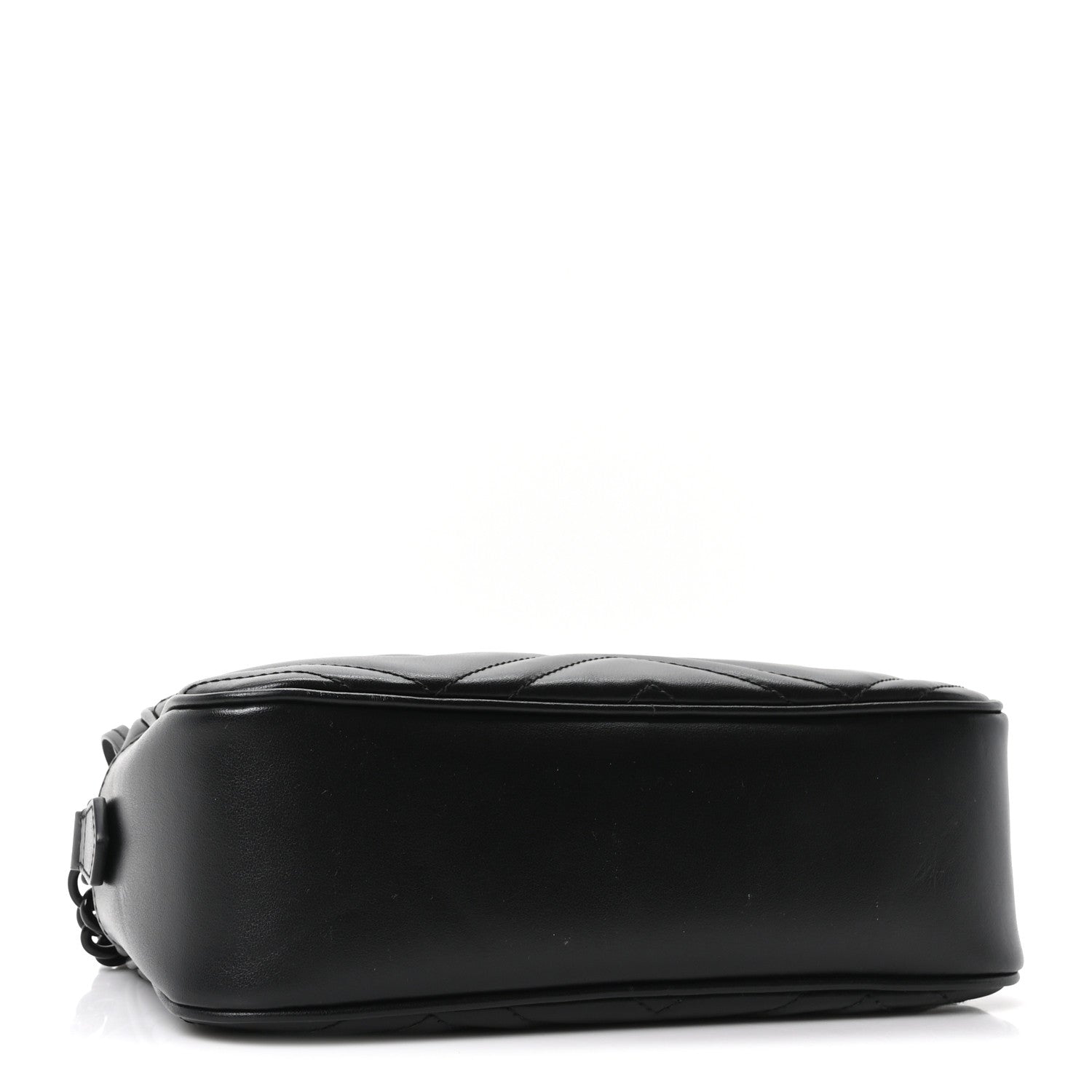 Calfskin Matelasse Monochrome Small GG Marmont Chain Shoulder Bag Black