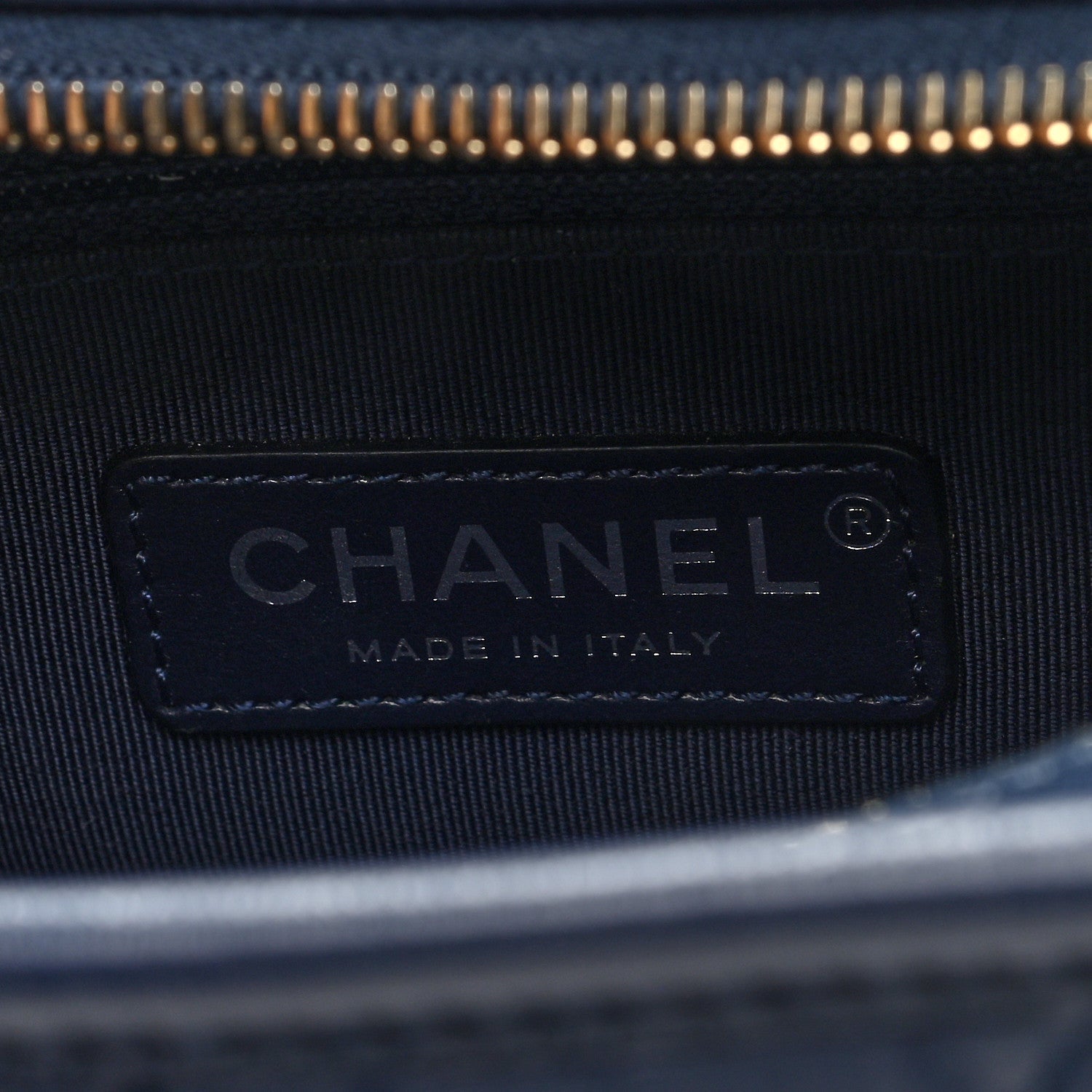 Aged Calfskin Quilted Small Gabrielle Hobo Navy
