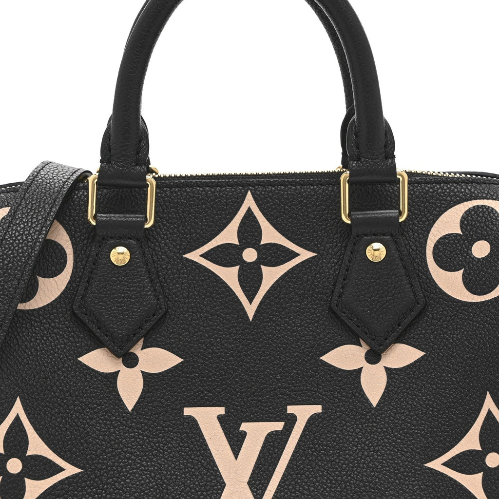Empreinte Monogram Giant Speedy Bandouliere 25 Black Beige