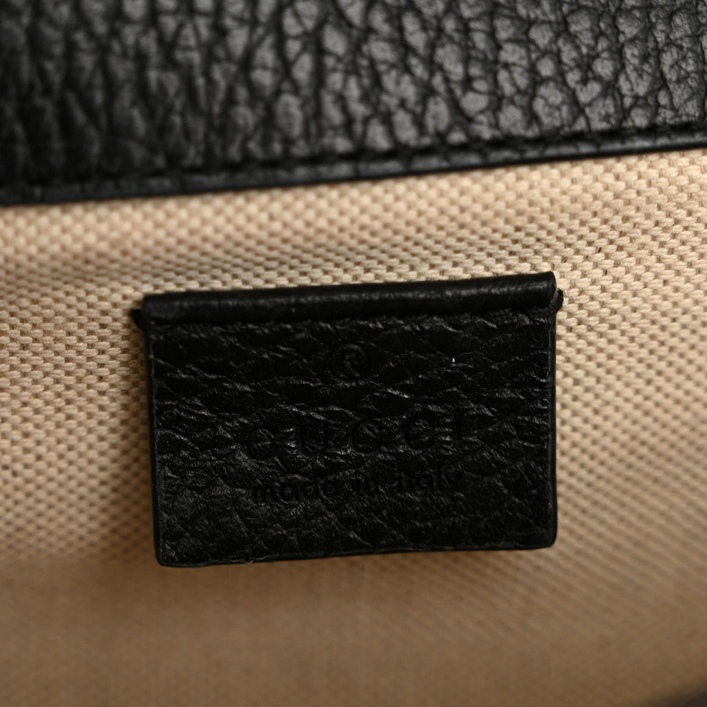 Pebbled Calfskin Small Dionysus Shoulder Bag Black