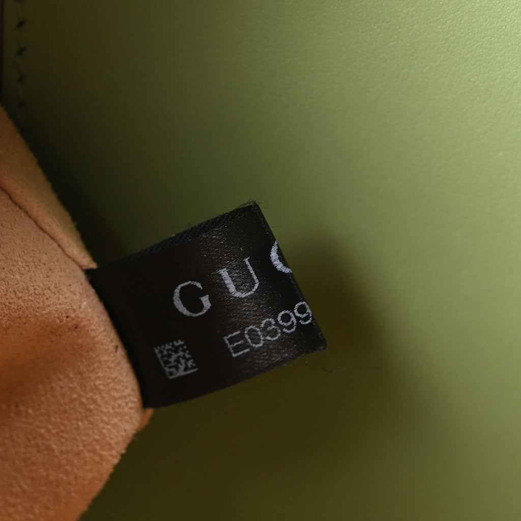 Calfskin Matelasse Small GG Marmont Chain Shoulder Bag Salamander Green