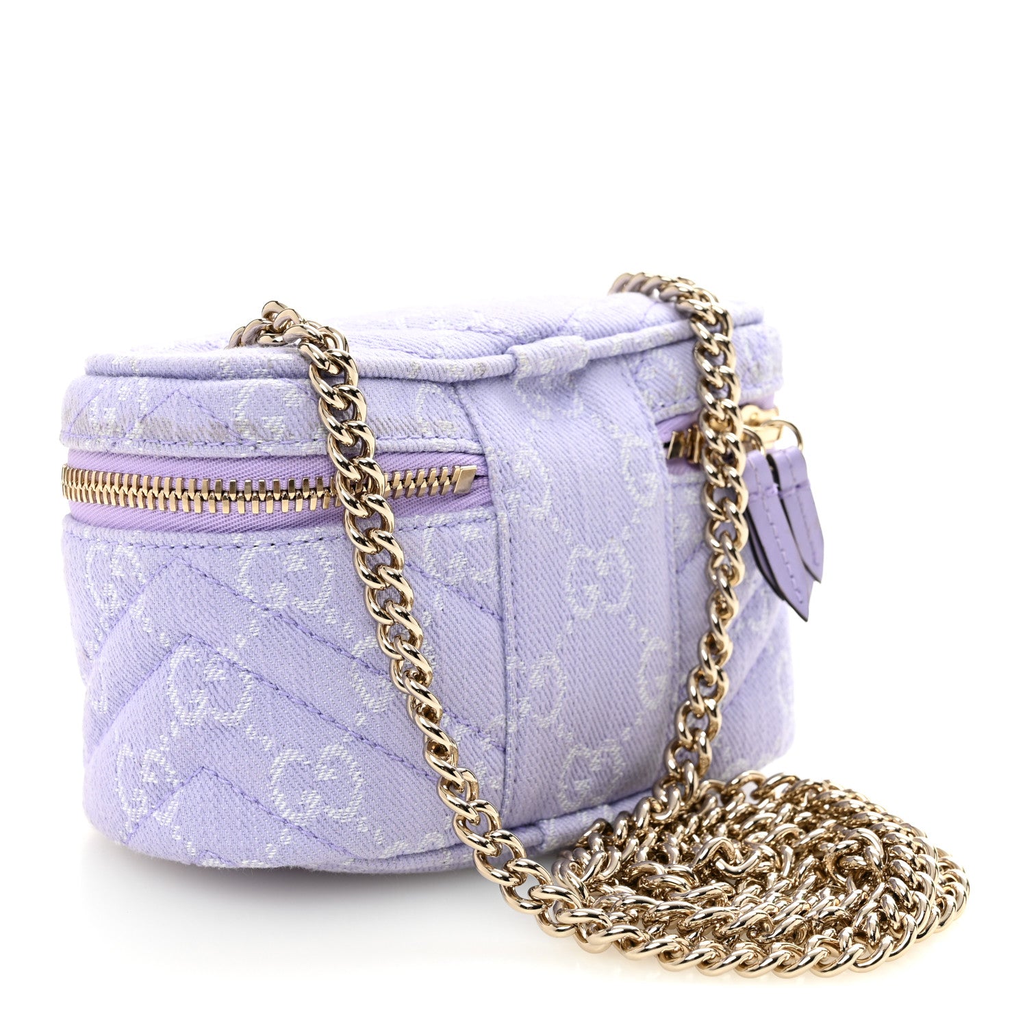 Denim GG Monogram Nano GG Marmont Vanity Bag Light Purple