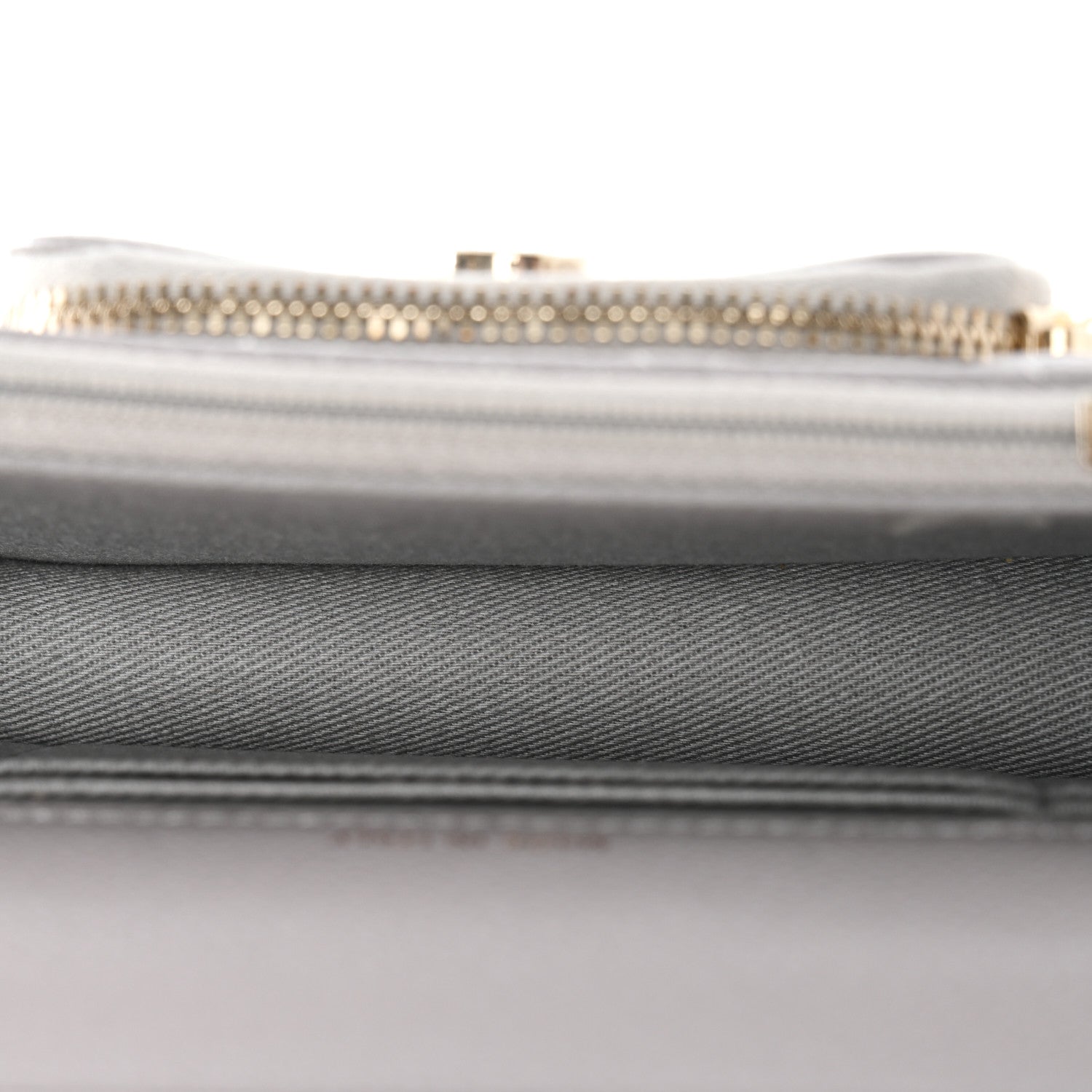 Caviar Quilted Mini Business Affinity Flap Grey