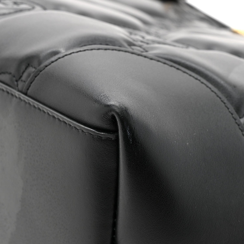 Calfskin GG Matelasse Medium Ophidia Shopping Tote Black