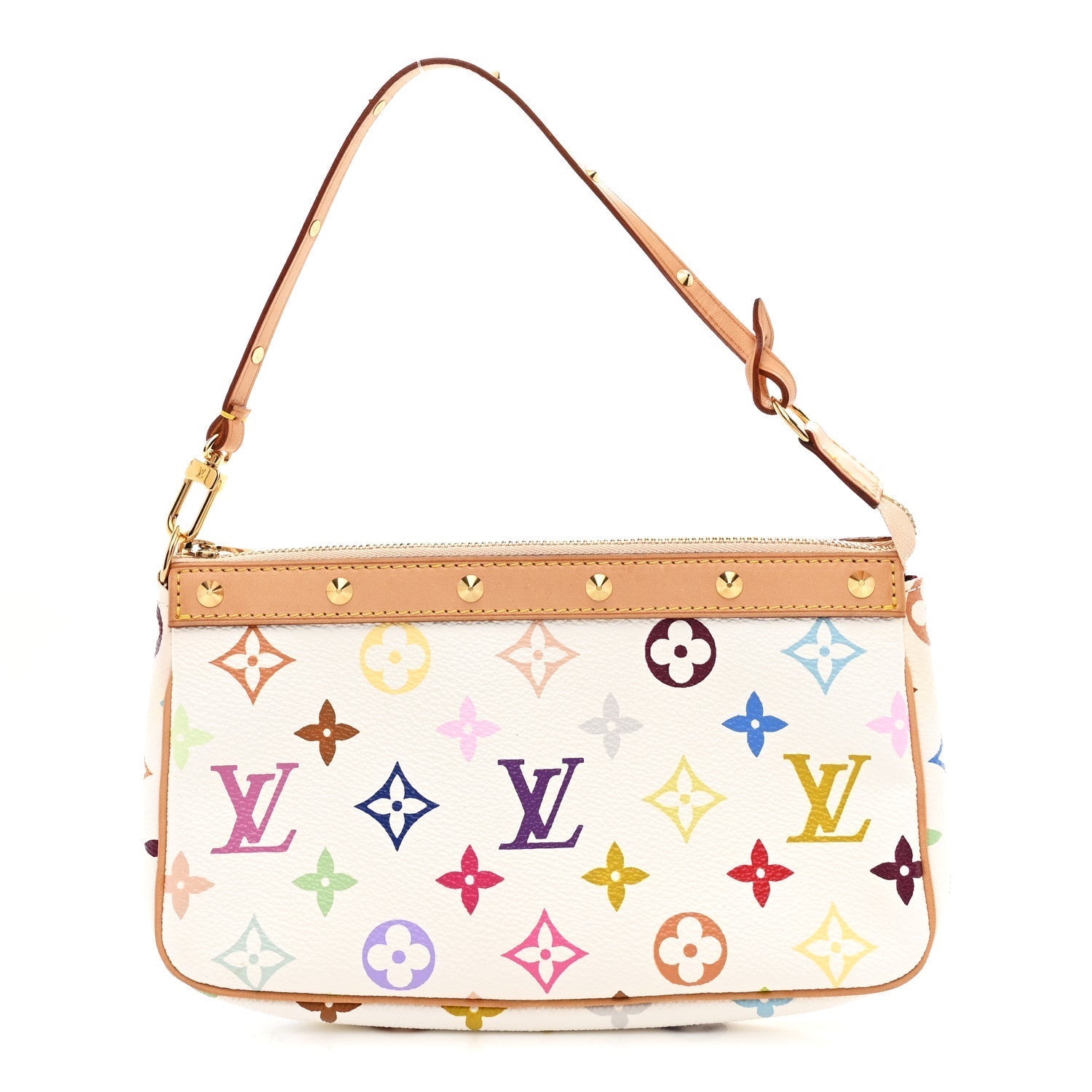 Monogram Multicolor Pochette Accessories White