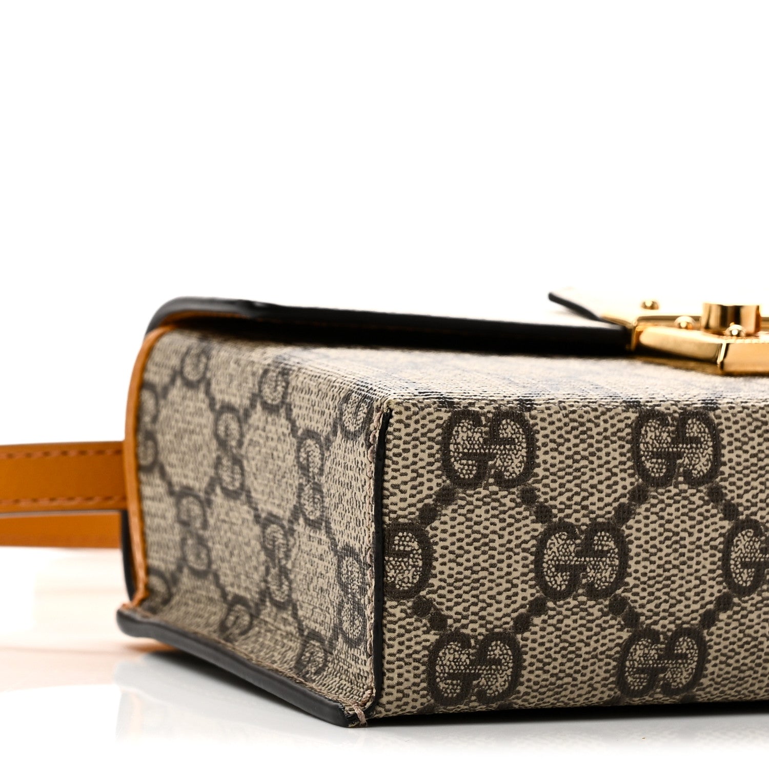 GG Supreme Monogram New Sakai Calfskin Mini Padlock Top Handle Shoulder Bag Beige Ebony Mystic White Sun Oil