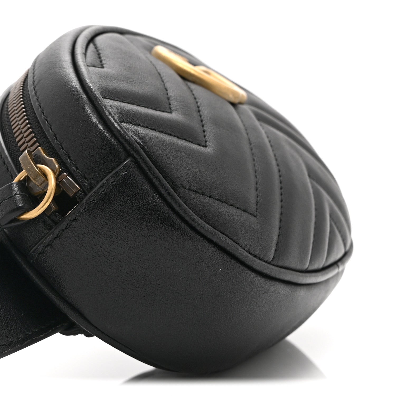 Calfskin Matelasse GG Marmont Belt Bag 85 34 Black